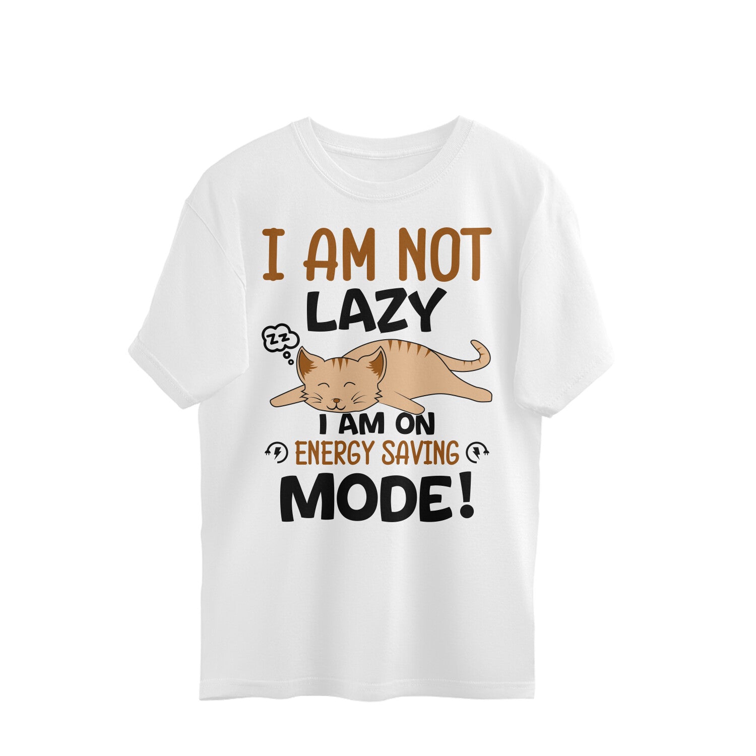 Women's Lazy Cat Energy Mode T-Shirt