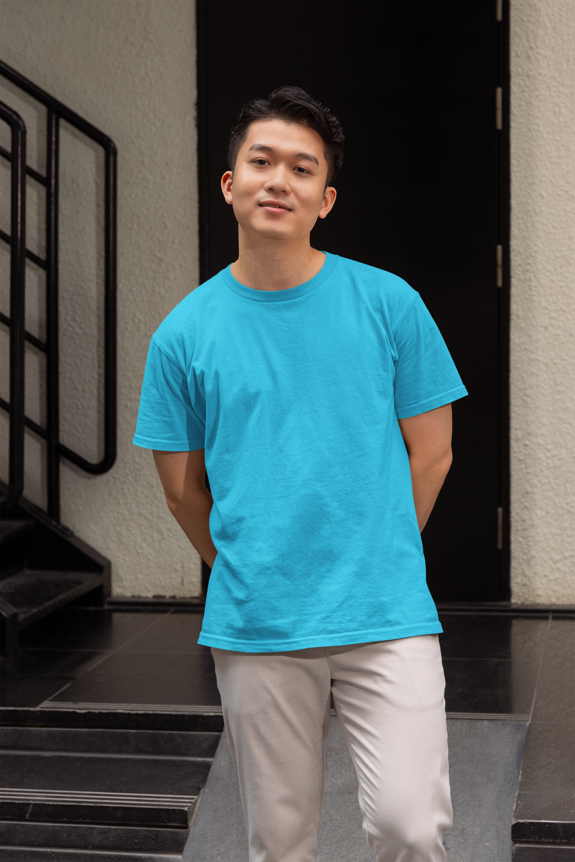 Tribal Frog Men's Blue T-Shirt