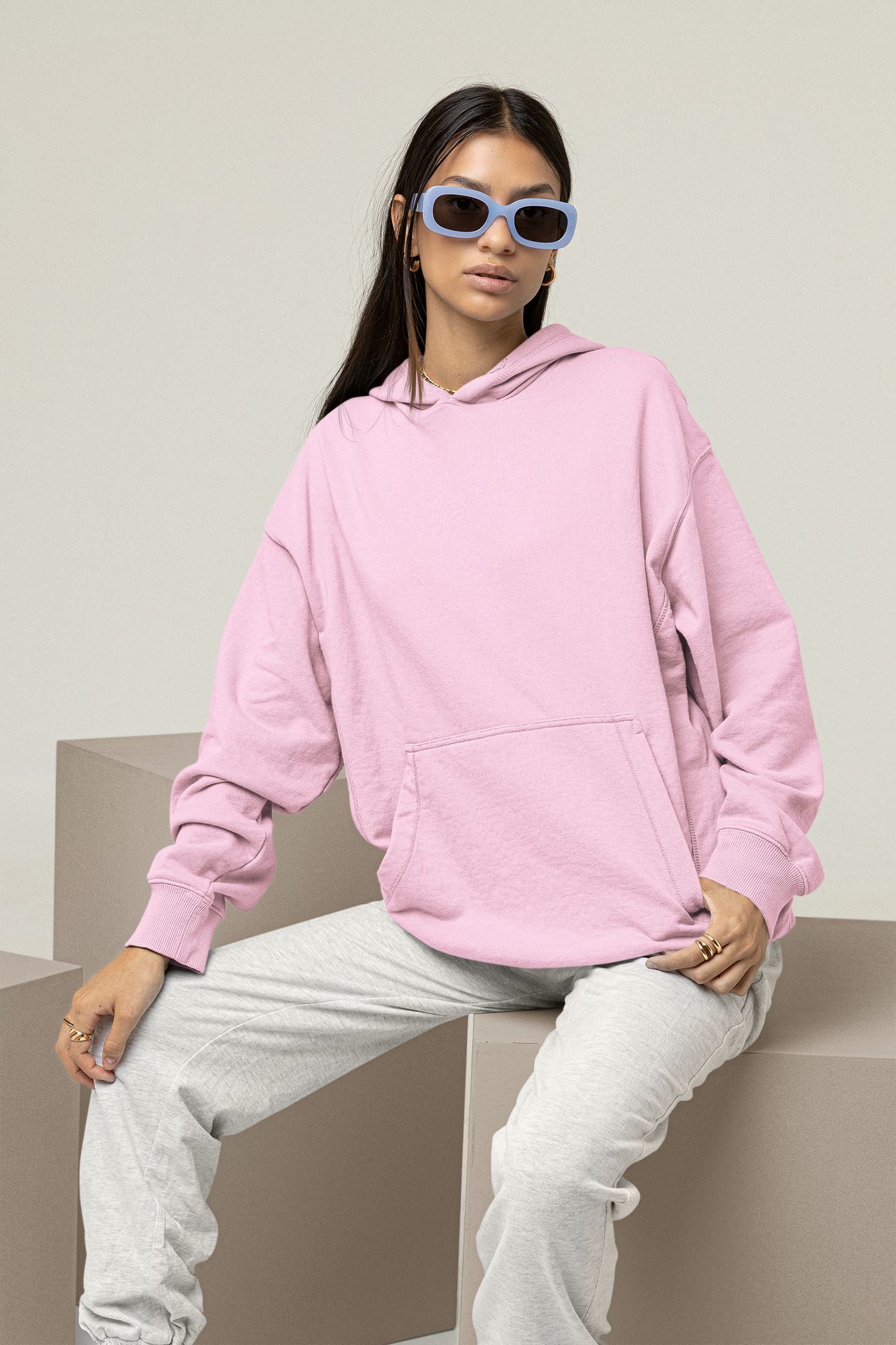 Tribal Frog Light Pink Women's Hoodie
