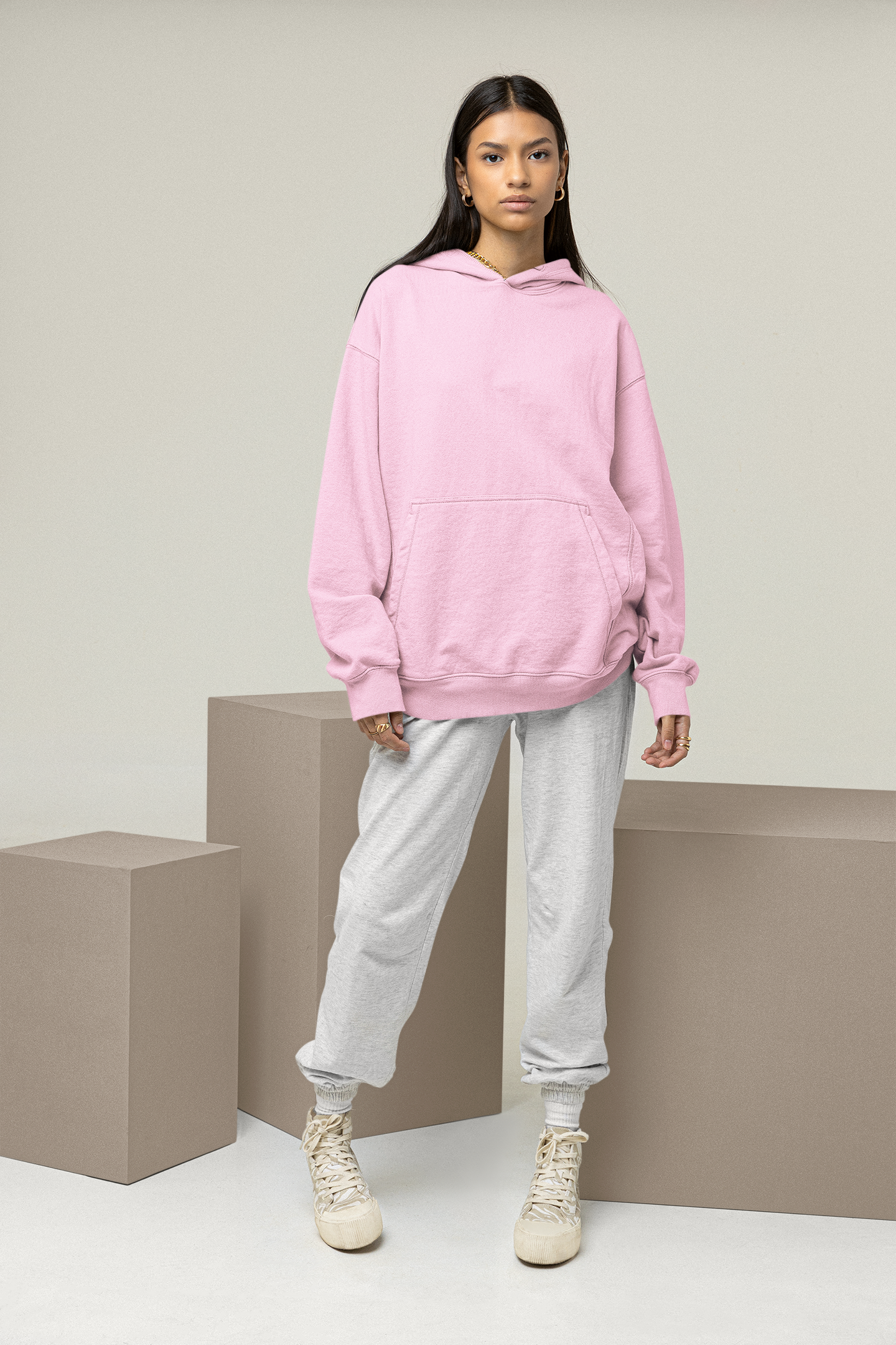 Tribal Frog Light Pink Women's Hoodie