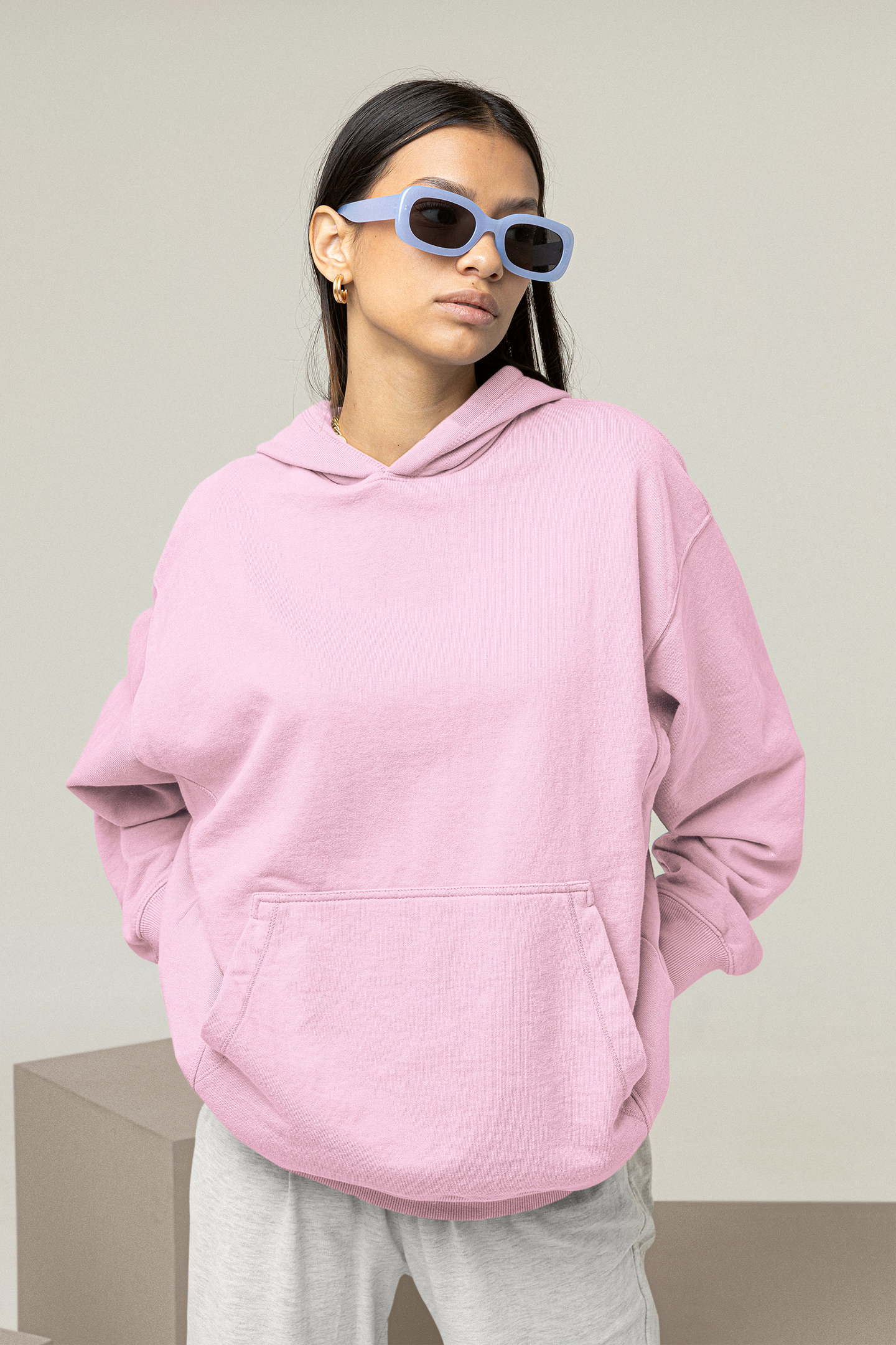 Tribal Frog Light Pink Women's Hoodie