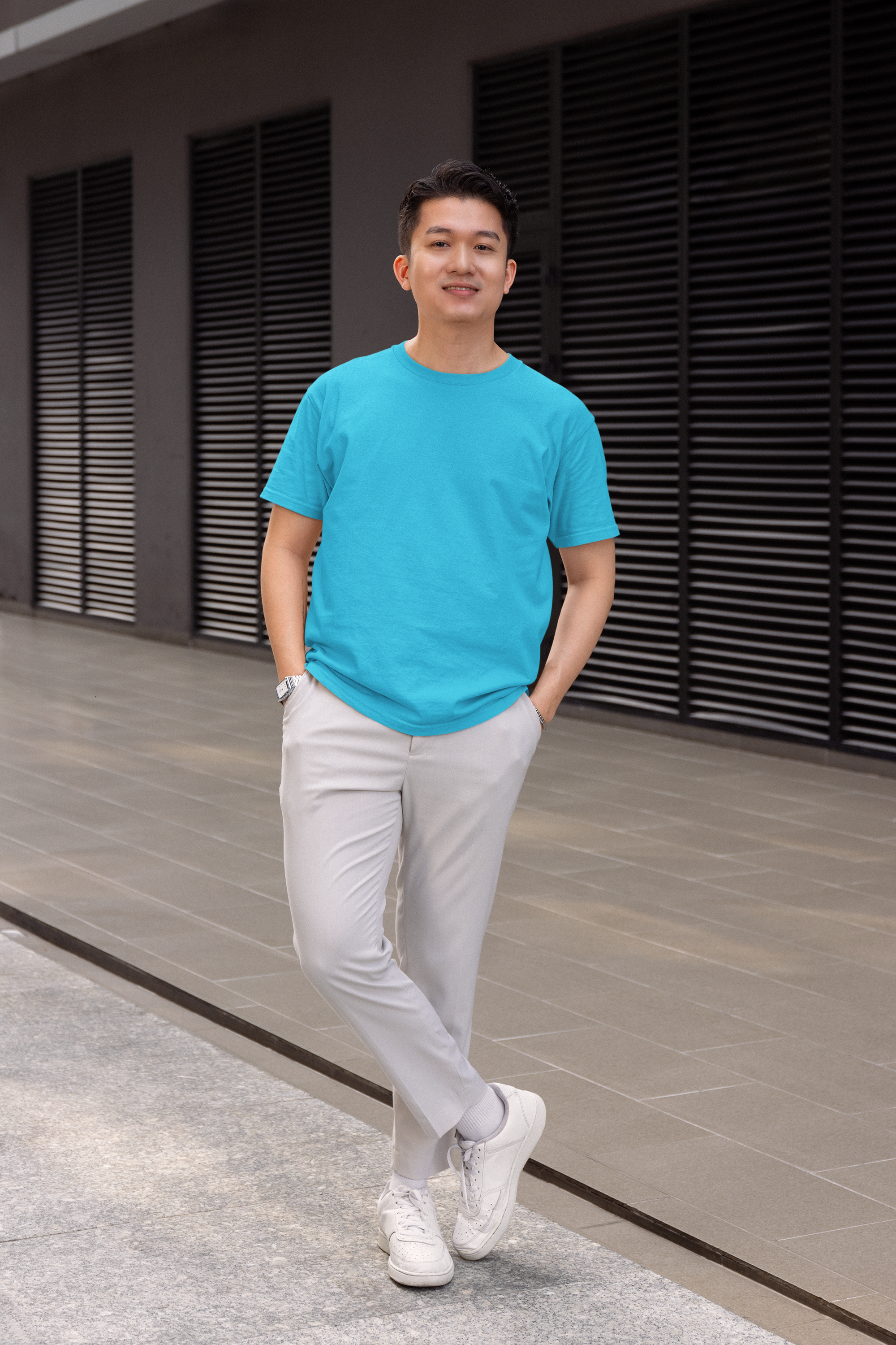 Tribal Frog Men's Blue T-Shirt