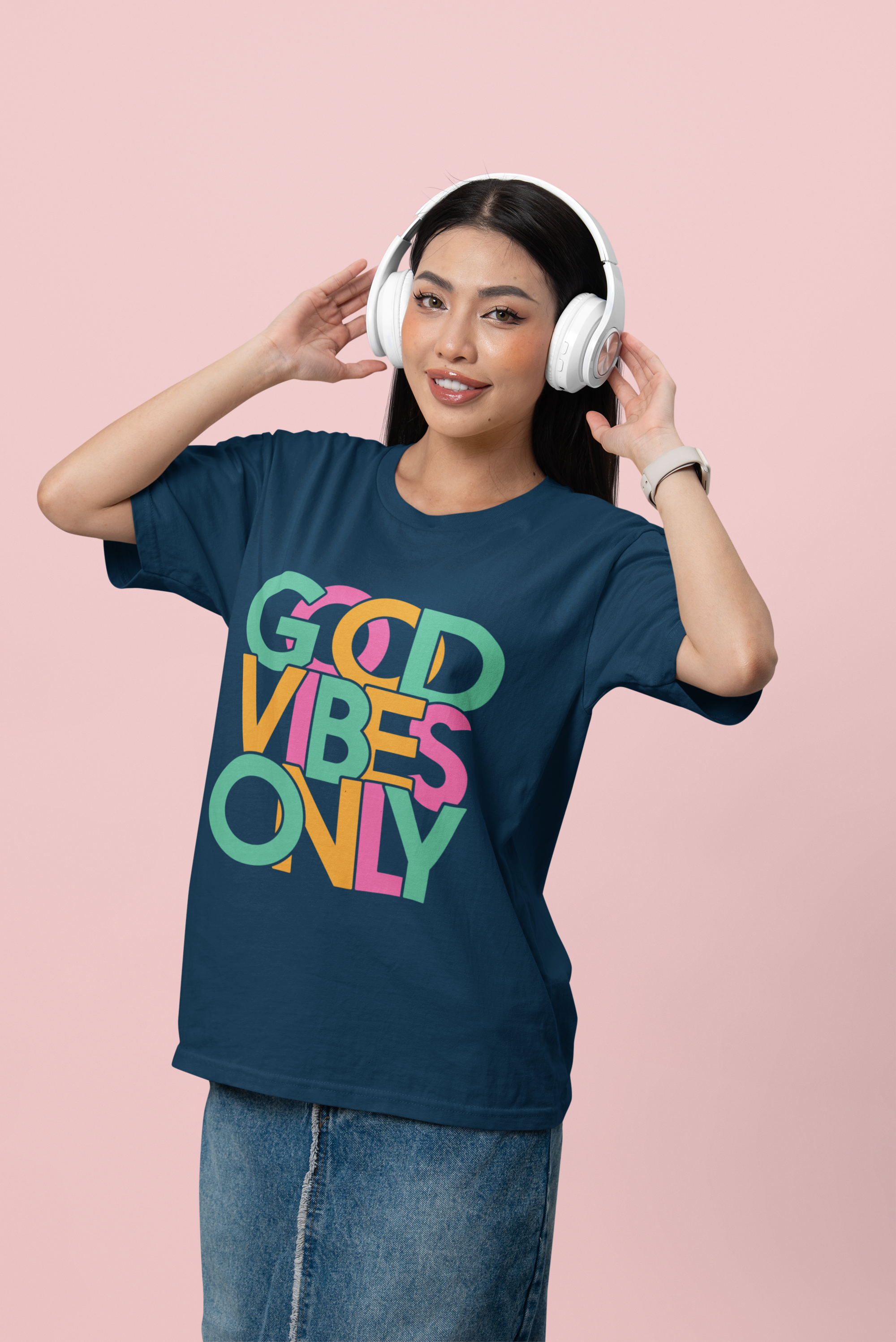 Damen Good Vibes Only T-Shirt