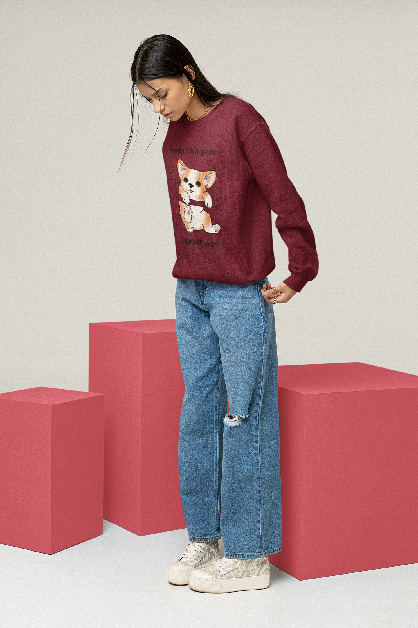 Tribal Frog Graphic Printed Sweatshirt